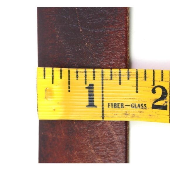 CLASSIC SADDLE BROWN GENUINE LEATHER 1 3/8"Wd CASUAL DRESS MEN'S BELT Sz 40 (R41 - Picture 7 of 11